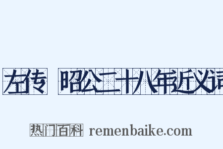 左传·昭公二十八年近义词是什么意思的图片